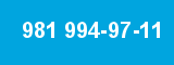 981 994-97-11 981 994-97-11